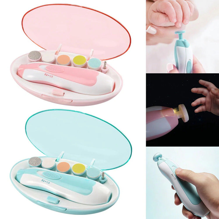 [ Y.M Traders ]Baby Nail Trimmer Electric Baby Nail Clipper Toes Fingernails Care Trim | Baby Nail File with LED Light Safe for Infant Toddler Kids or Women