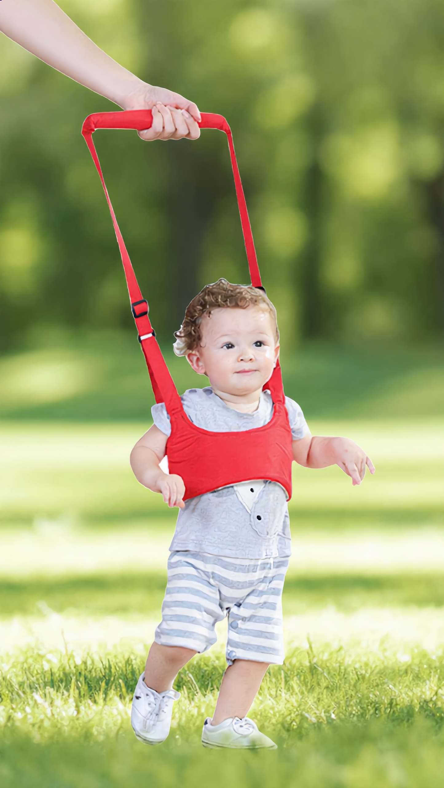 Baby Belt Walker Baby Walking Harness Handheld Baby Walker, Adjustable Toddler Walking Assistant Walking Helper for Infant Child, Breathable Stand Up and Walking Learning Helper for Boys Girls