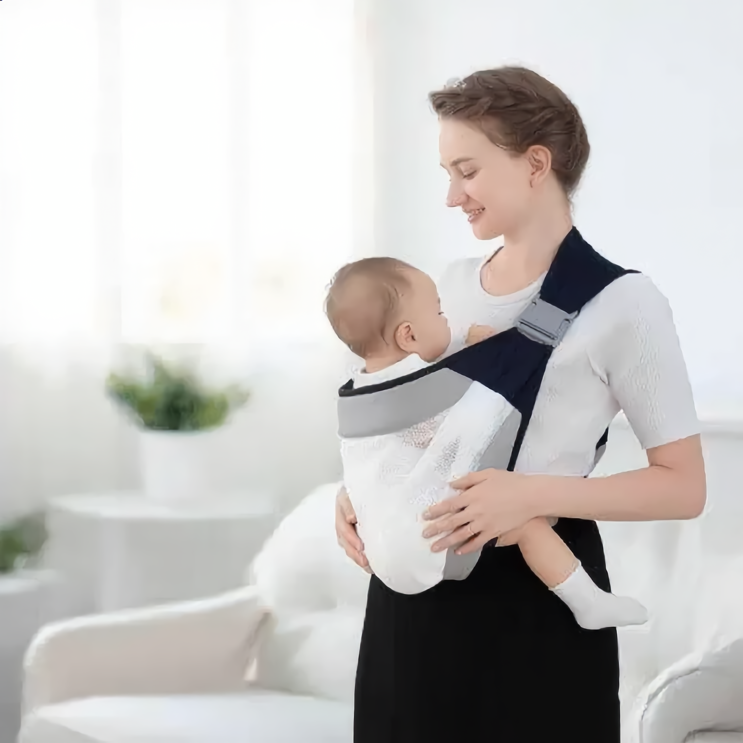 Adjustable Newborn Baby Carrier Sling Wrap Breathable Backpack Shoulder Strap For Baby Feeding