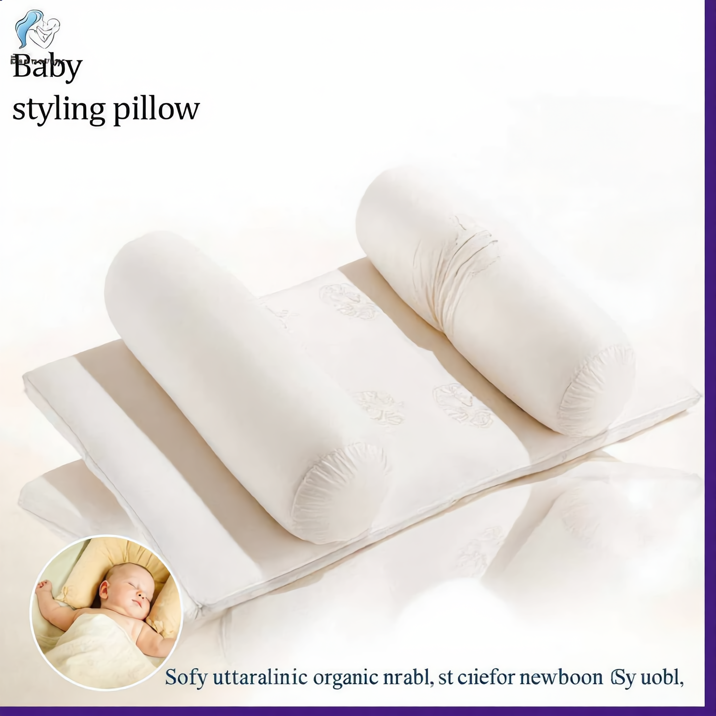 Baby Head Shaping Pillow – Adjustable Memory Foam Pillow for Flat Head Prevention